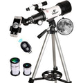 70mm Aperture 400mm AZ Mount Refracting Telescope with Carry Bag U6244