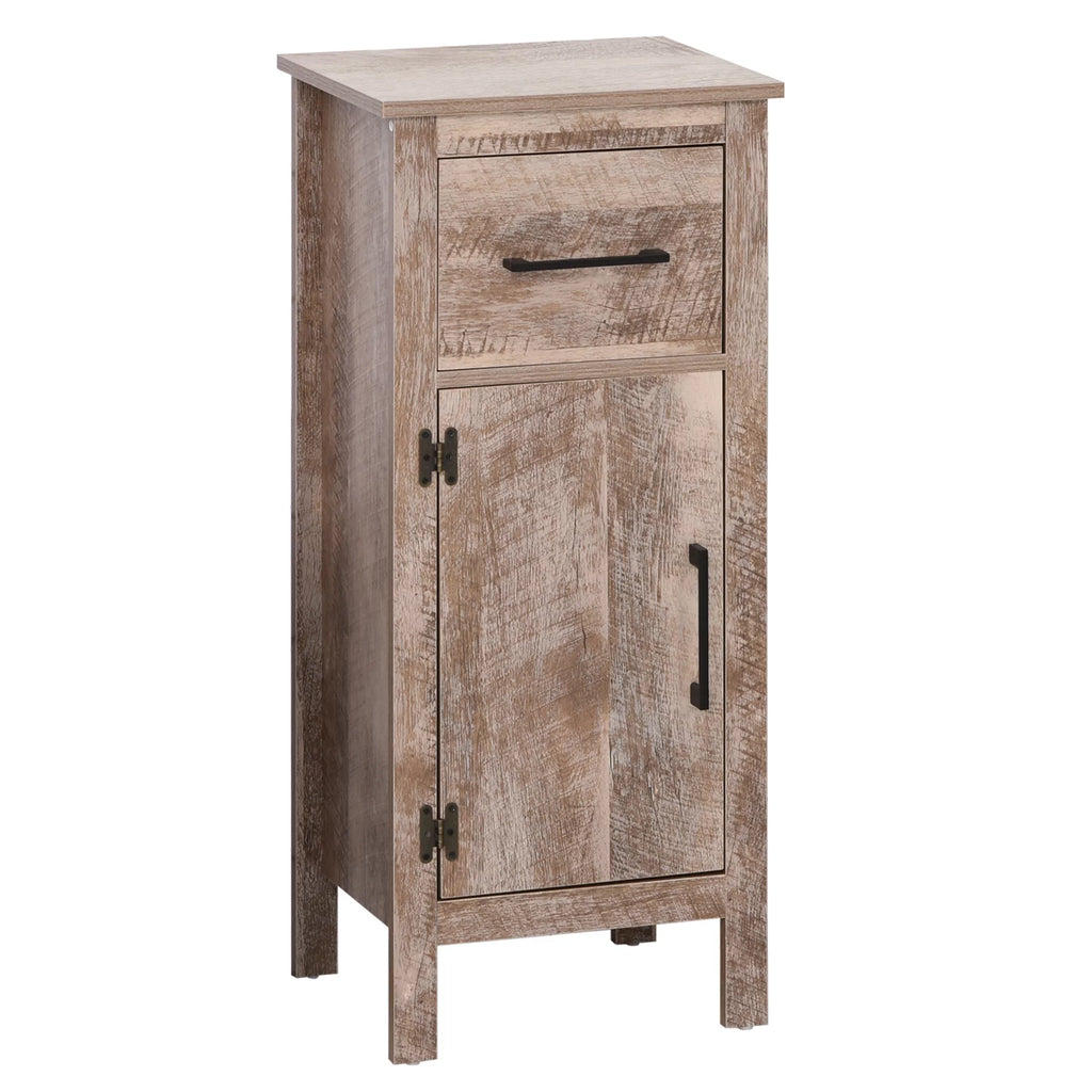 Bathroom Floor Cabinet with Drawer and Adjustable Shelf D53829