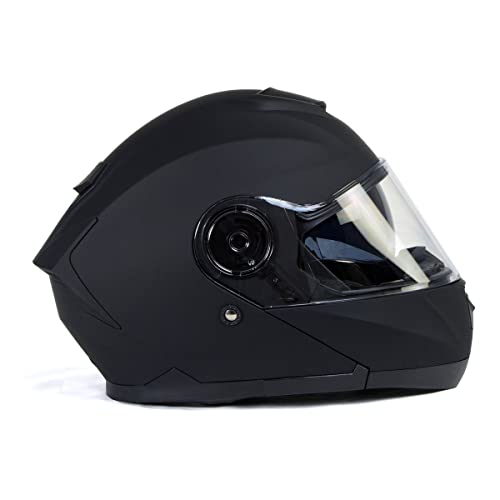 Flat Black Modular Motorcycle Helmet N4829