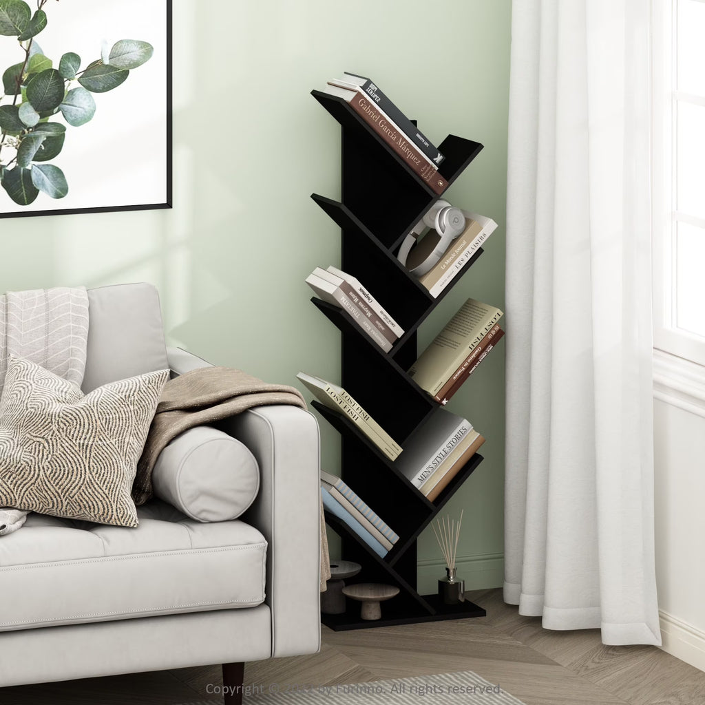 9-Tier Espresso Tree Bookcase Q66612
