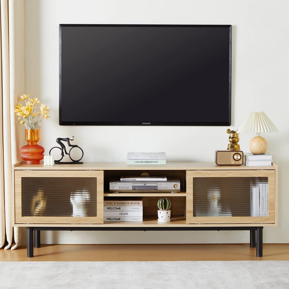 TV Stand up to 70 Natural Beige Q8058
