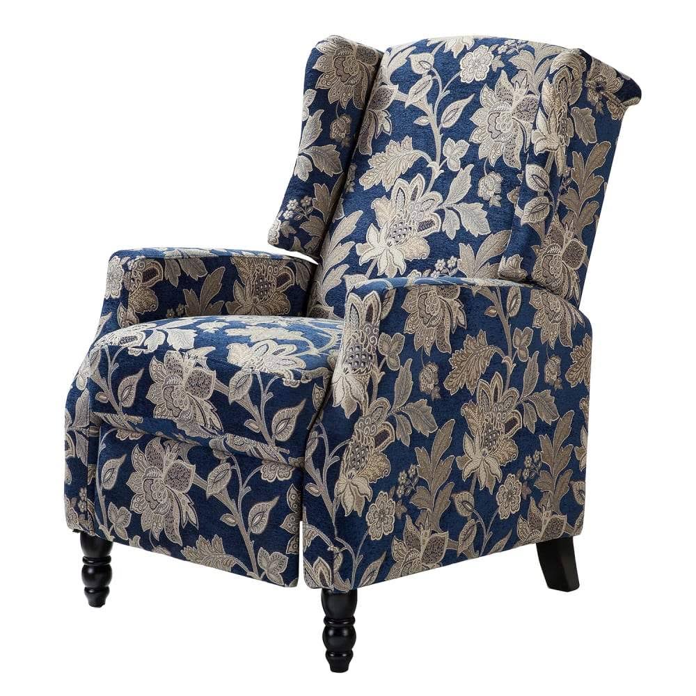 Navy Wing Back Manual Recliner B927057