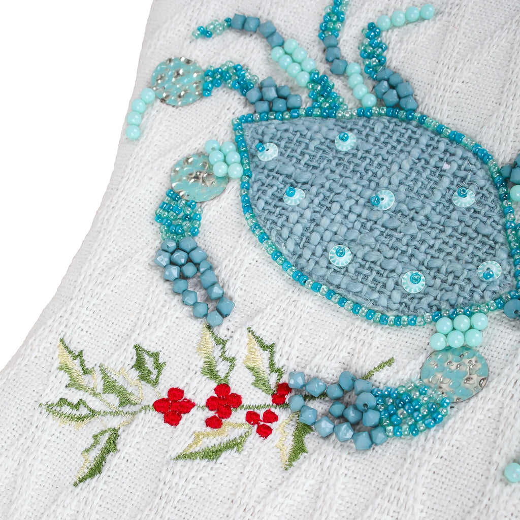 20” Embroidered Blue Crab Stocking U689889
