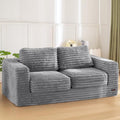 Grey Giant Bean Bag Chair with Pillows and Armrests E3863