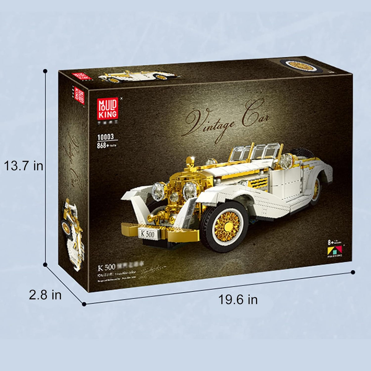 1:14 Scale Retro Car Model Building Blocks Set (868 Pcs) U2958