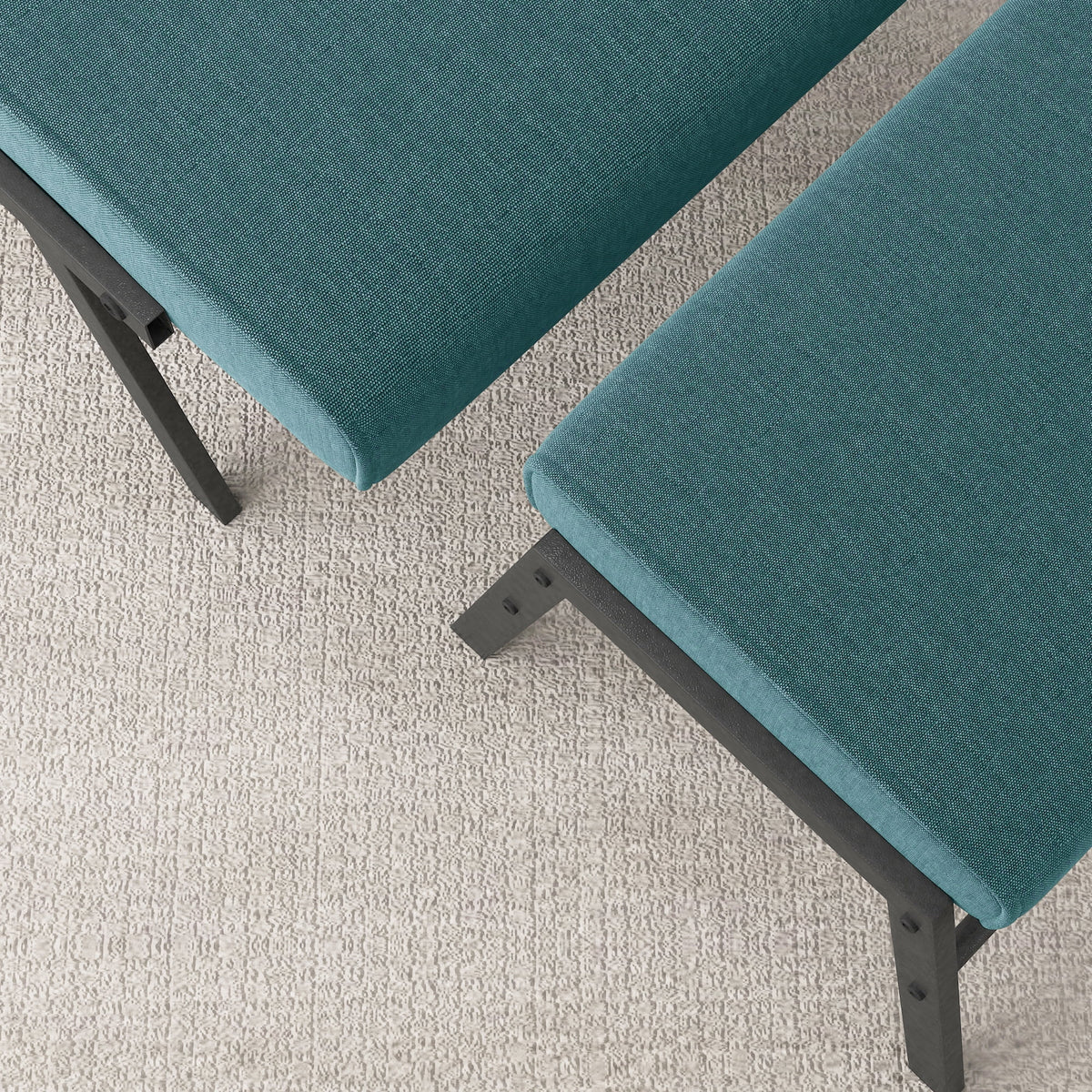 Green Linen Accent Chair with Ottoman I2378