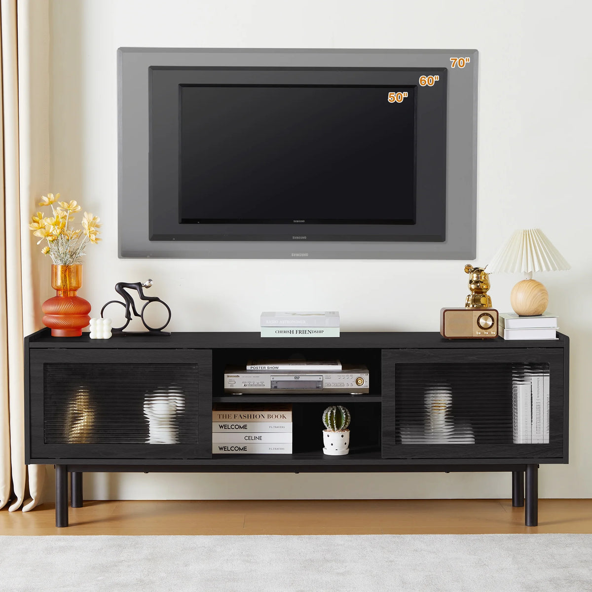 TV Stand up to 70 Natural Beige Q8058