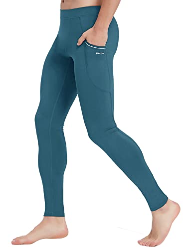 Men's Yoga Leggings Pants with Pockets Quick Dry A464655