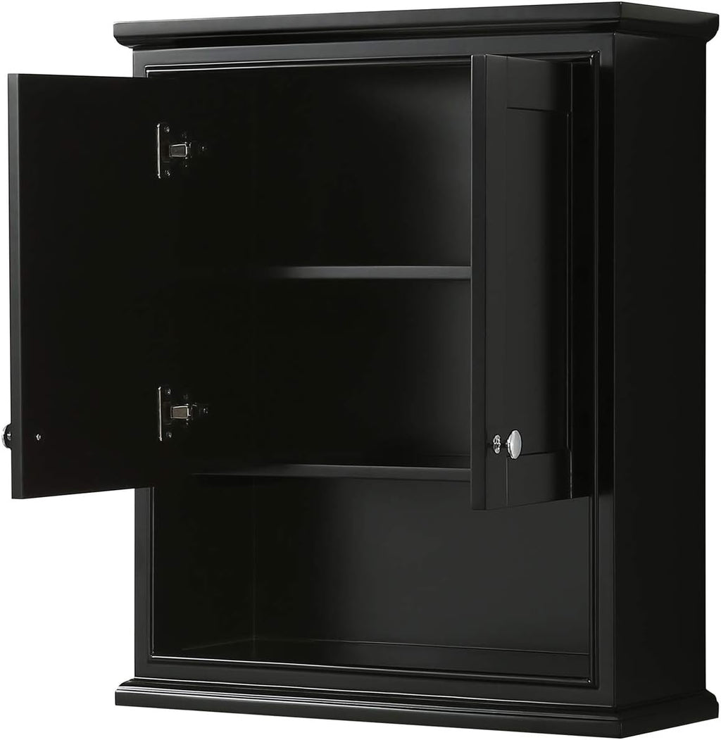 Wall-Mounted Storage Cabinet in Dark Espresso J3985