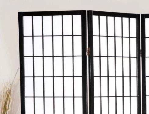 4 Panels Wood Shoji Room Divider Screen B242027