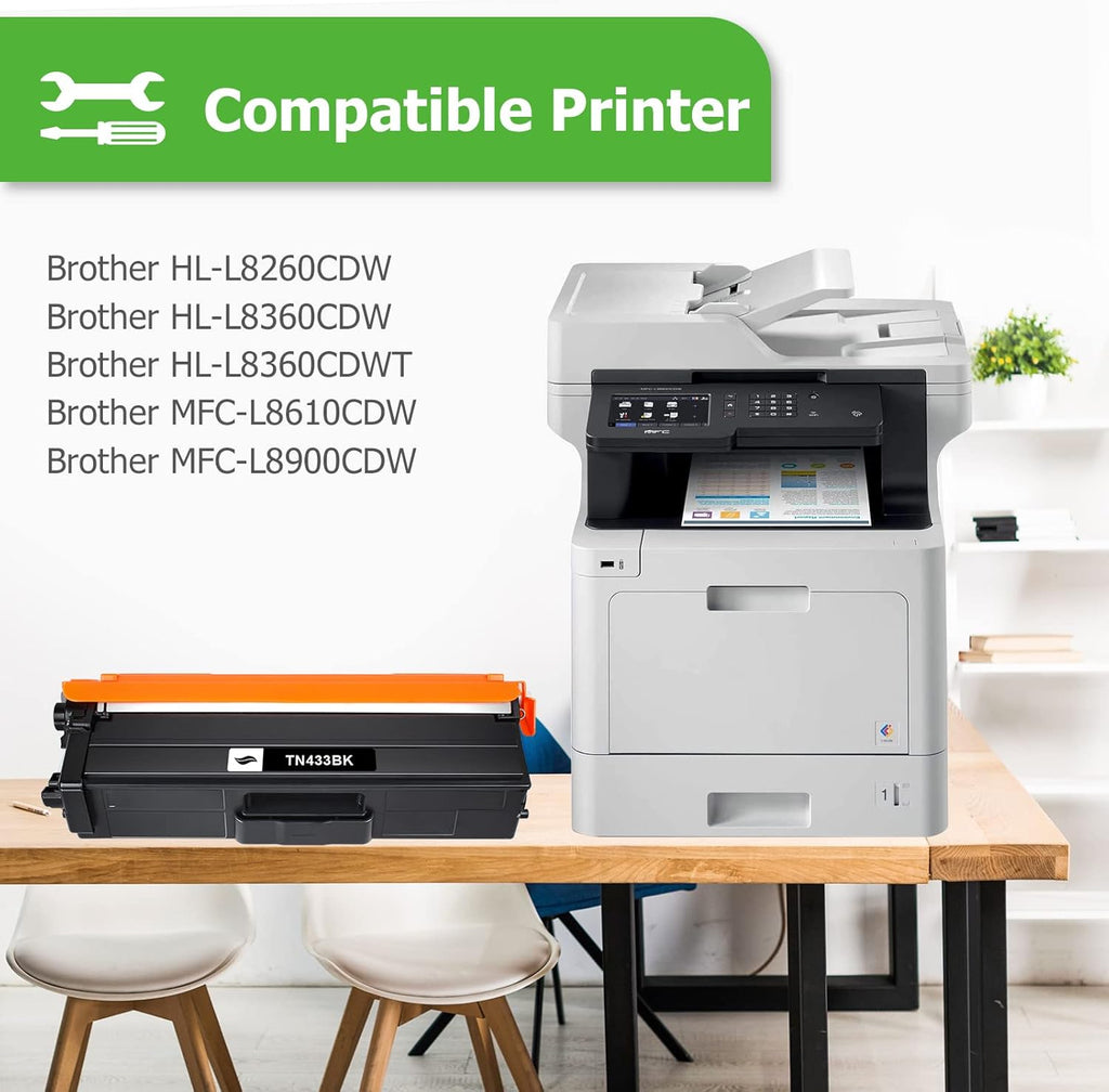 Compatible TN433 Toner Cartridge 4-Pack R622