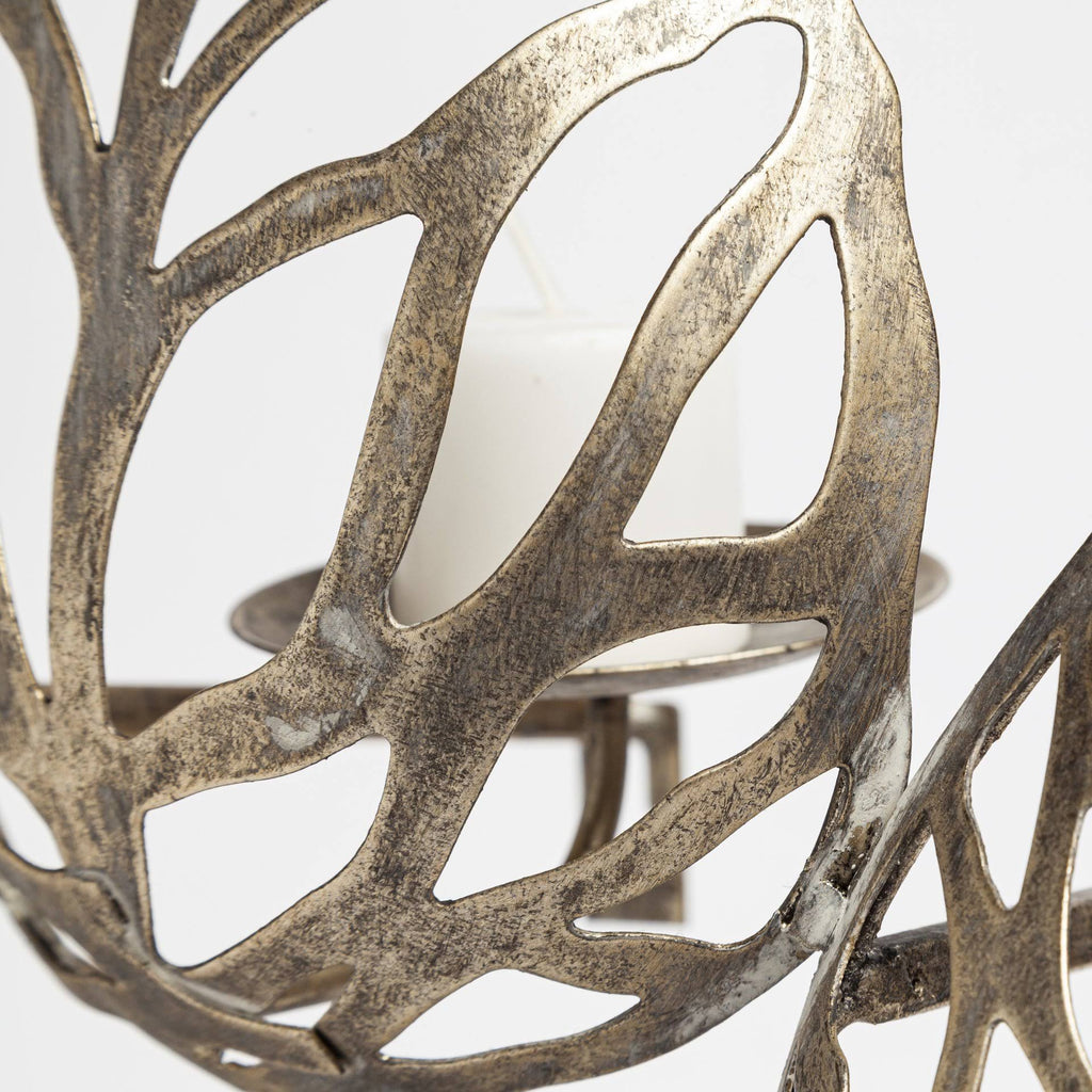 Set of 4 Gold Toned Metal Wall Candle Holders H922122