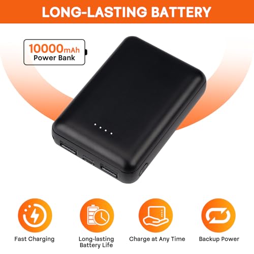 Heated Hand Warmer Pouch with 10000mAh Power Bank, 3 Levels Heating, Waterproof N8796