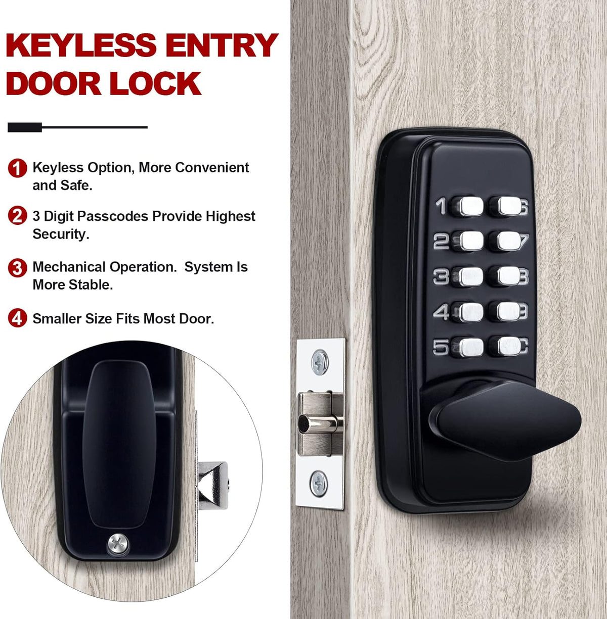 Keypad Door Knob with Handle V678121