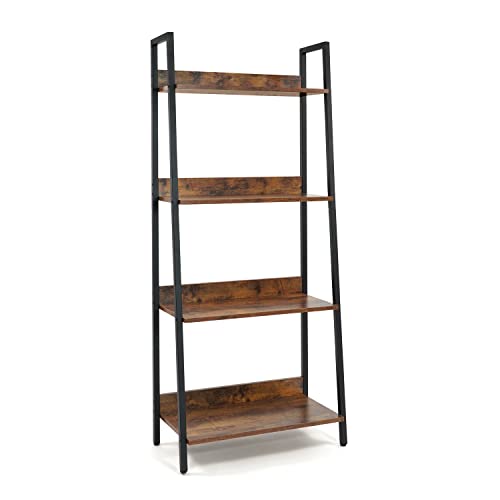 Dark Grey 4-Tier Ladder Shelf T99385