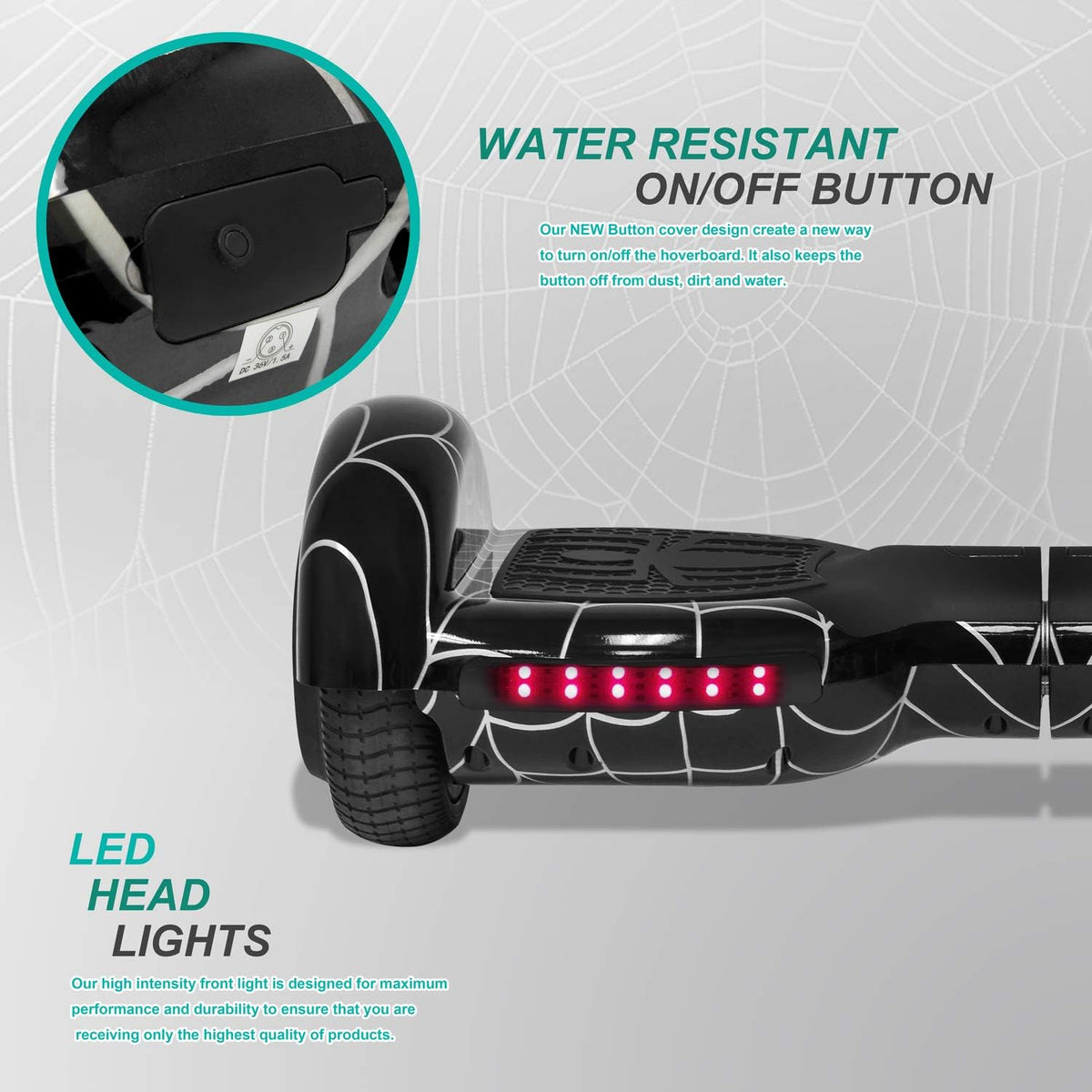 Black Self Balancing Hoverboard with LED Lights L207488