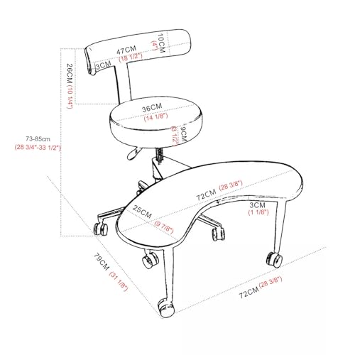 Adjustable Ergonomic Kneeling Chair (Blue) V45192