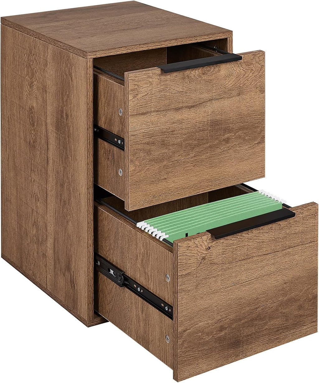 2 Drawer Wood File Cabinet with Handle L279212