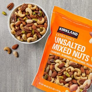 Unsalted Mixed Nuts 2.5 lb, 2 Pack K950