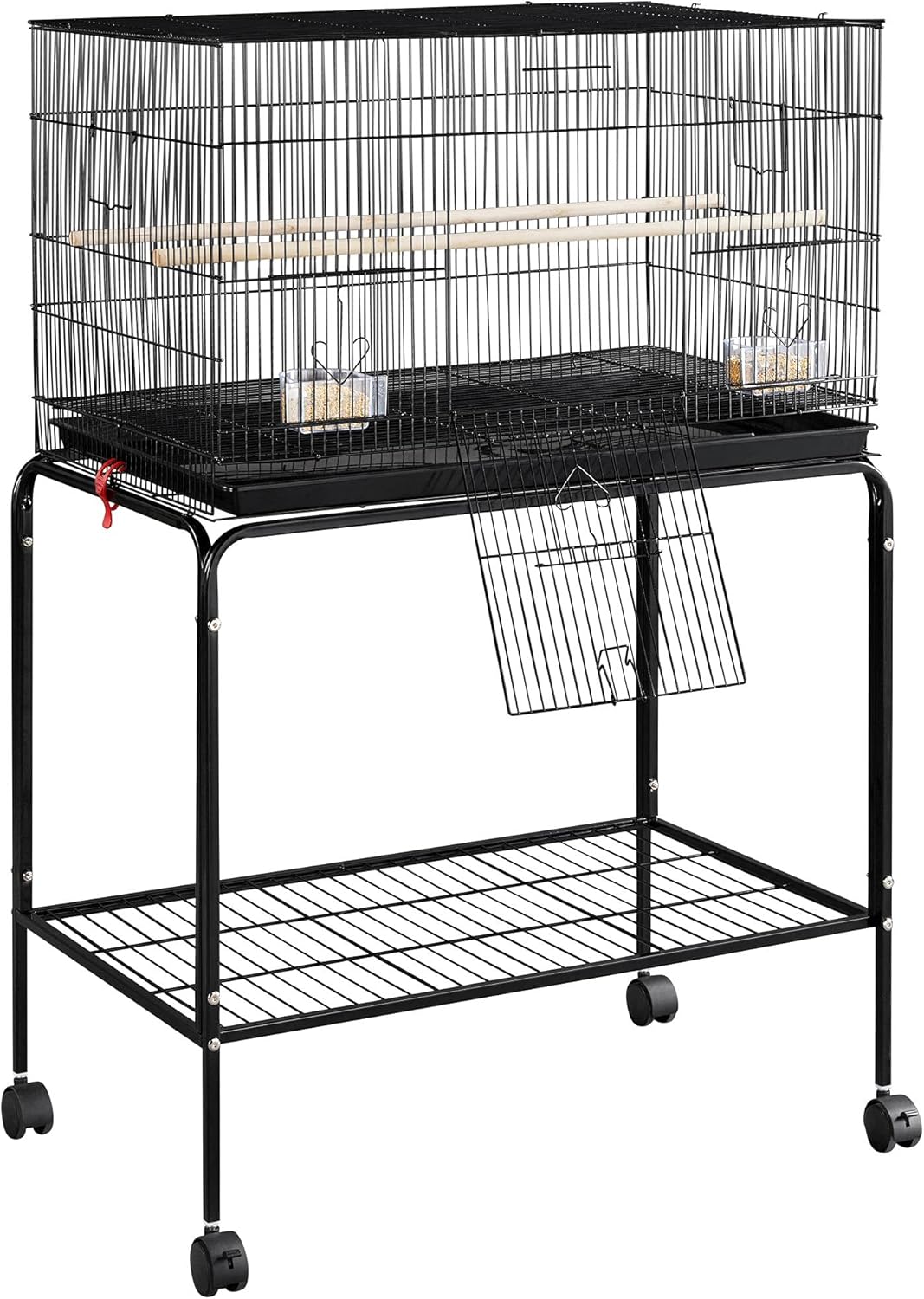 Black Flight Bird Cage with Detachable Rolling Stand M650