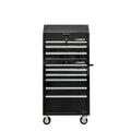 30 in. W 10-Drawer Gloss Black Tool Chest and Rolling Cabinet Set S367