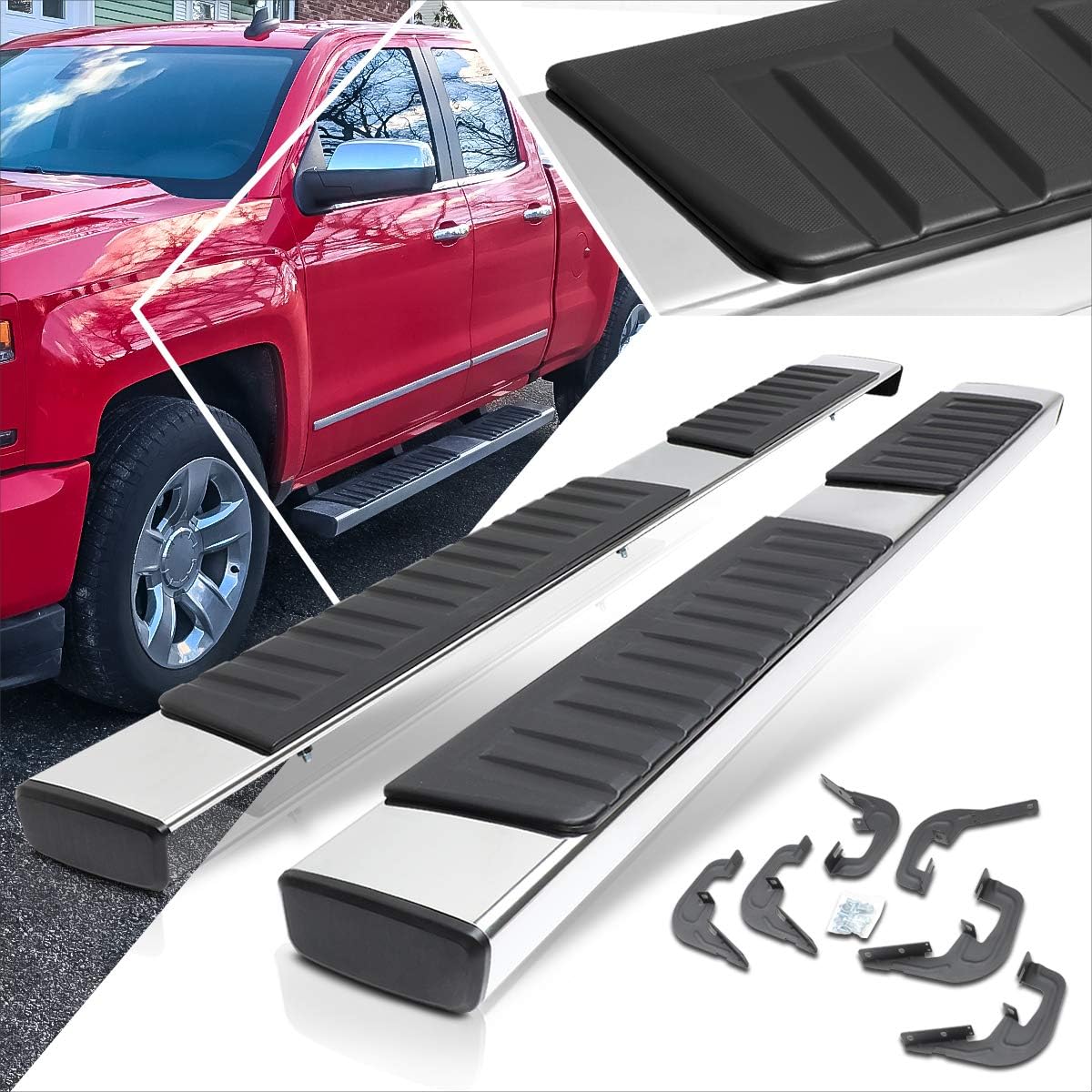 6 Inch Chrome Stainless Running Boards N7119