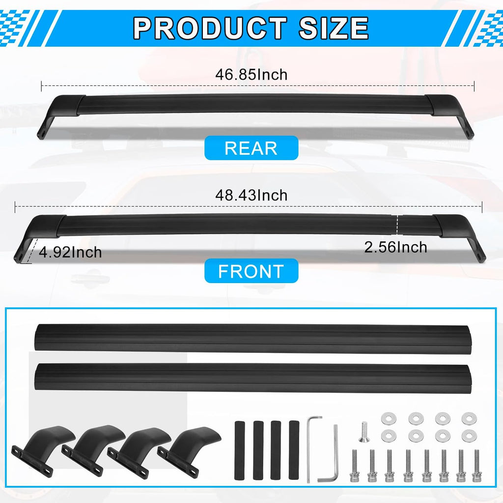 220LBS Aluminum Roof Rack Cross Bars Z196