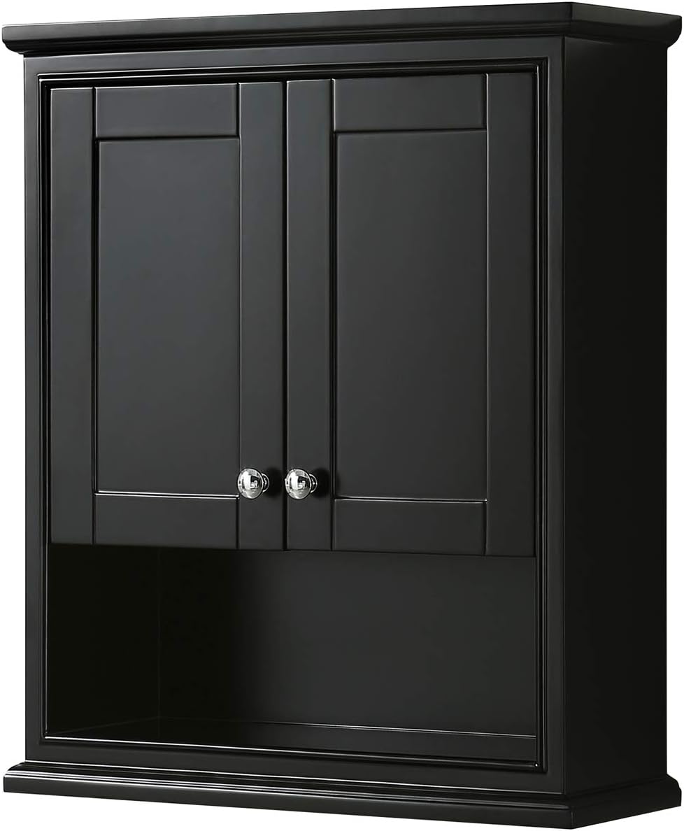 Wall-Mounted Storage Cabinet in Dark Espresso J3985