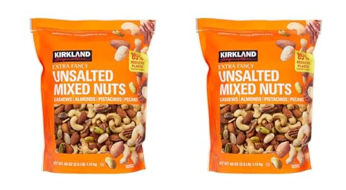 Unsalted Mixed Nuts 2.5 lb, 2 Pack K950