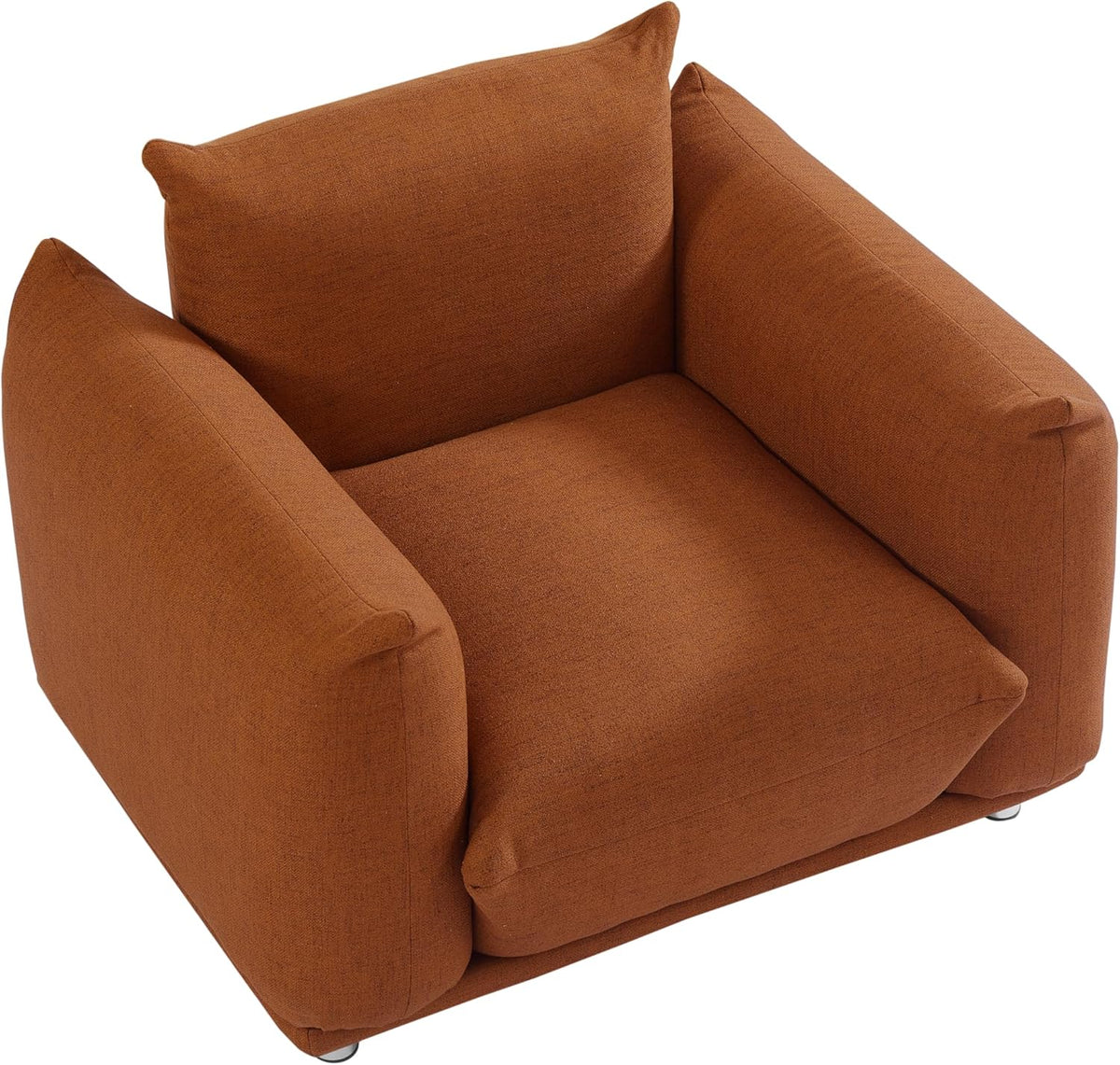 Rust Red Cotton Linen Accent Chair E29969