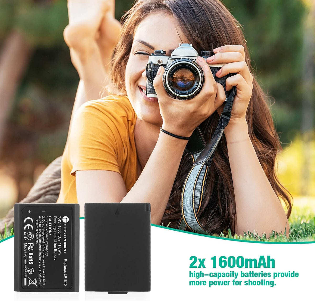 LP-E10 Batteries 2-Pack 1600mAh K718209
