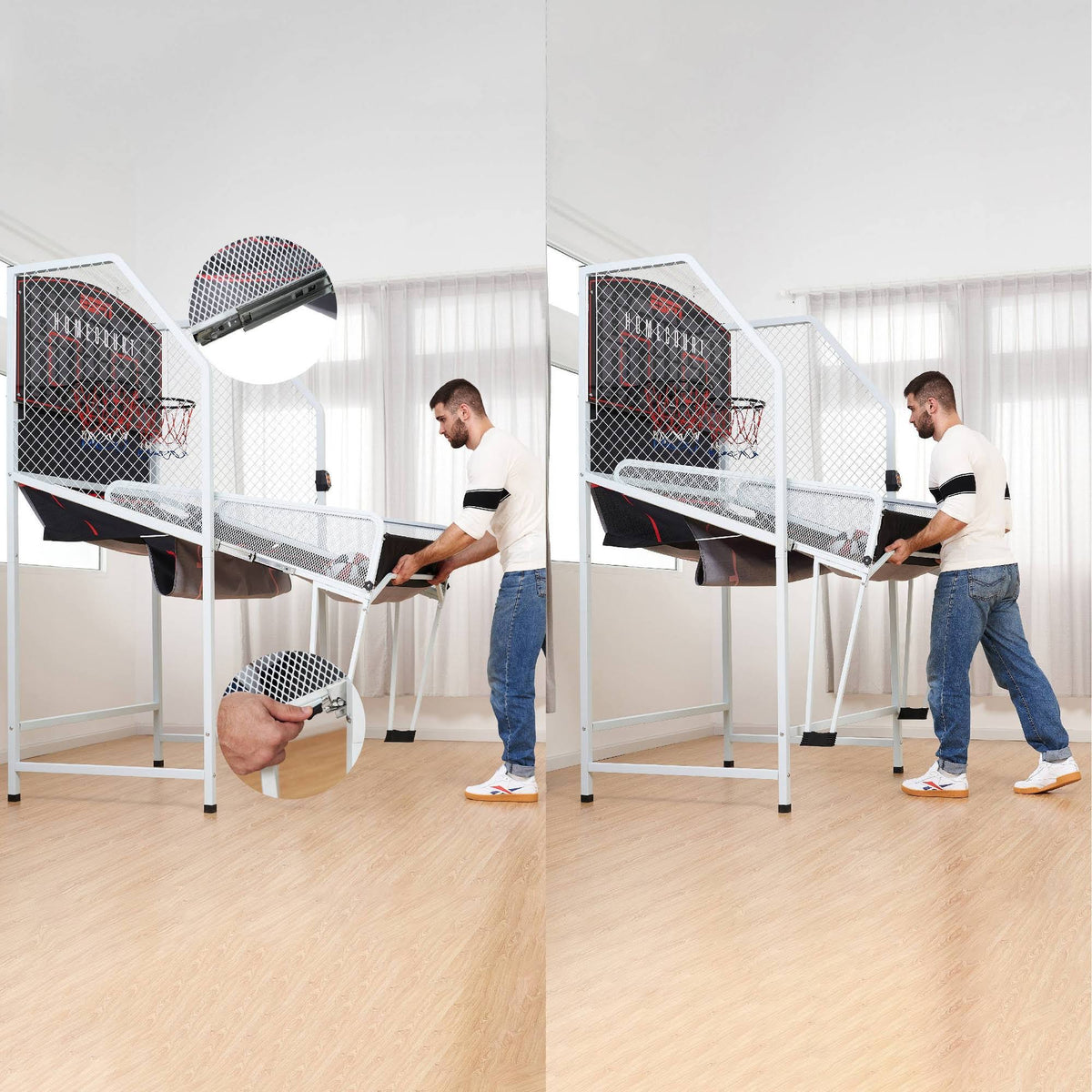 Space Saving 2 Player Arcade Basketball Game J1543