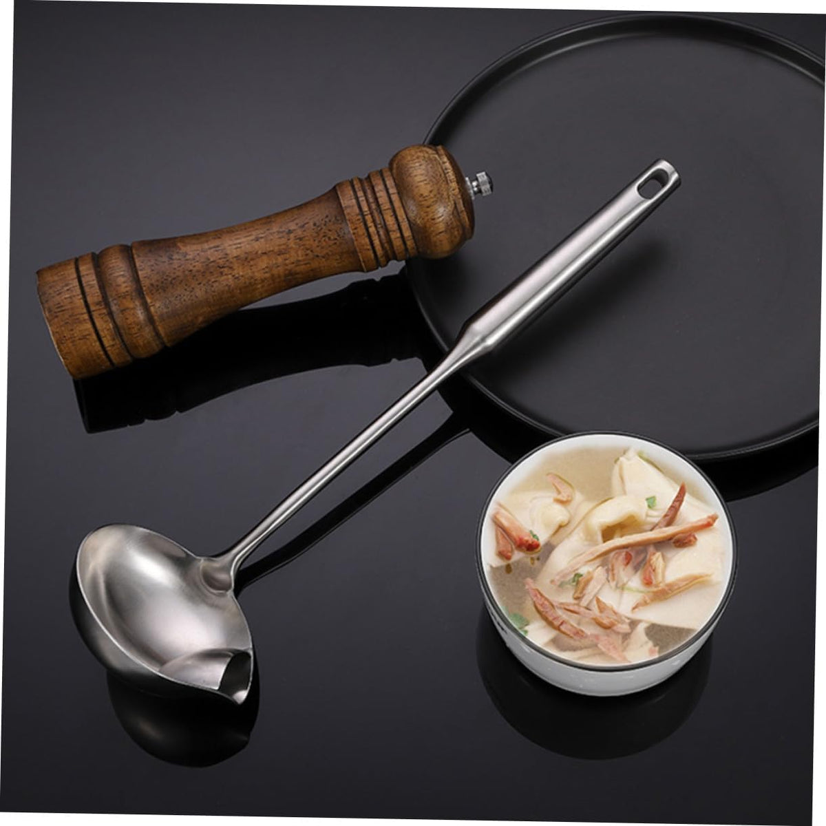 Stainless Steel Oil Separator Spoon with Fine Mesh I658