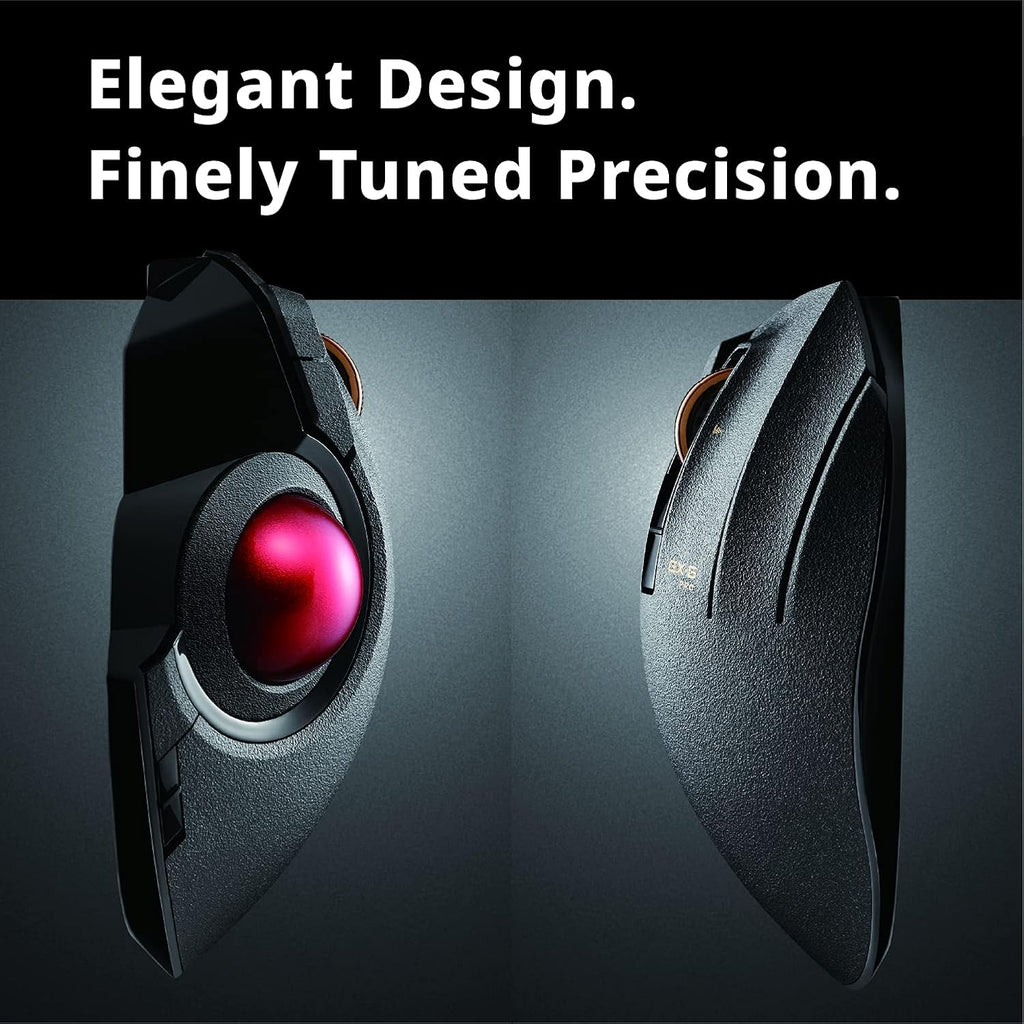 Wired Wireless Bluetooth Thumb-Operated Trackball Mouse, 8-Button, Black G455349