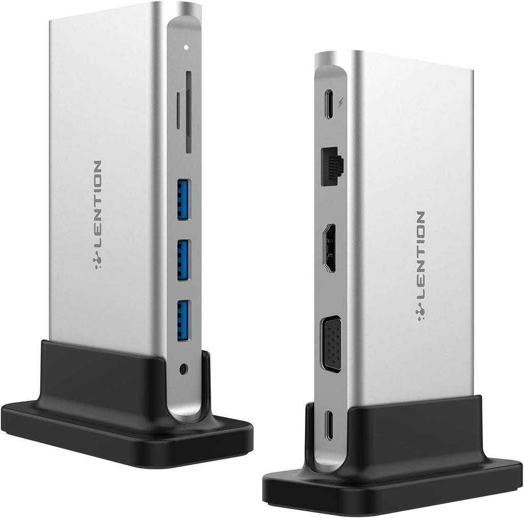 USB C Docking Station with 100W PD, 4K HDMI, Gigabit Ethernet, Card Reader, Silver B315492