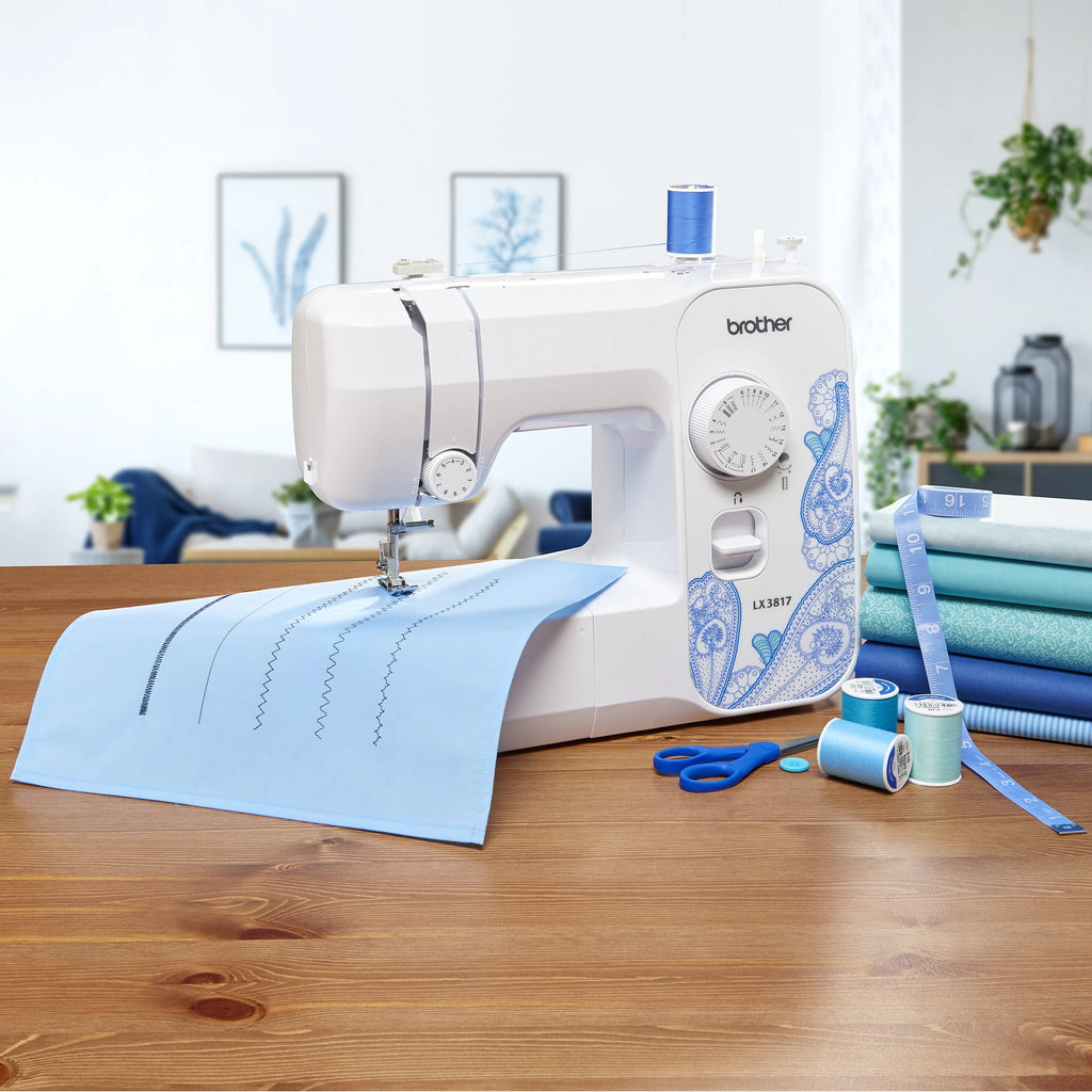 17-Stitch Portable Full-Size Sewing Machine, White S77348