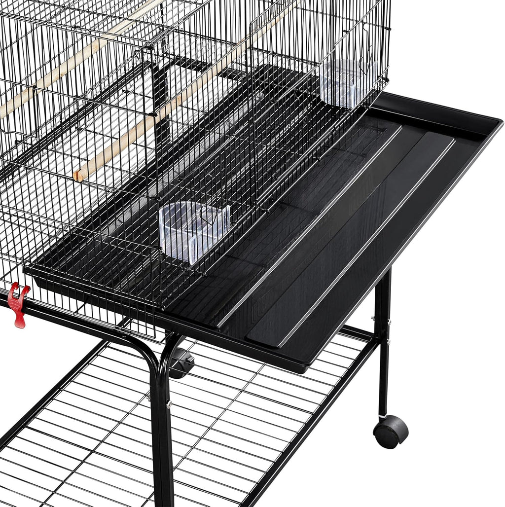 Black Flight Bird Cage with Detachable Rolling Stand M650