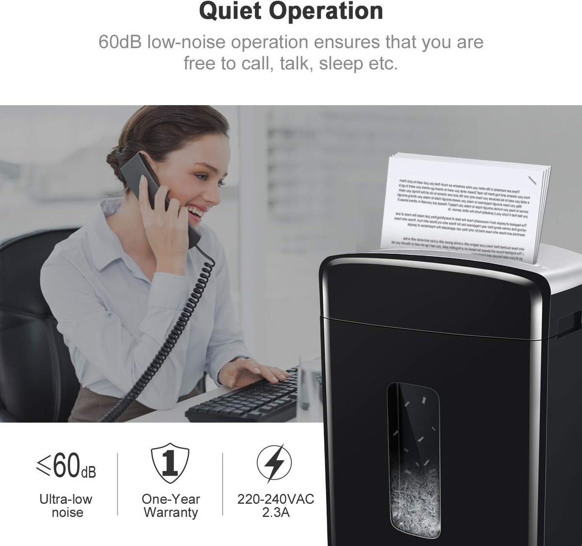 12-Sheet Micro Cut Paper Shredder with Pullout Basket N121809