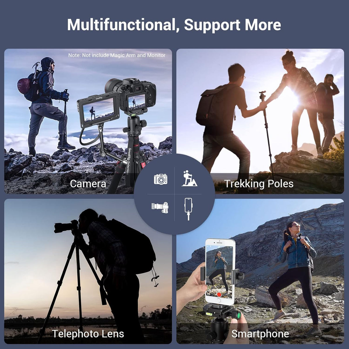 Foldable Aluminum Camera Tripod & Monopod L670171