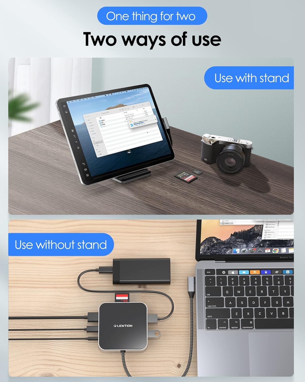 USB C Hub with 4K HDMI, SD Card Reader, USB 3.0 & 60W PD, Black L16131