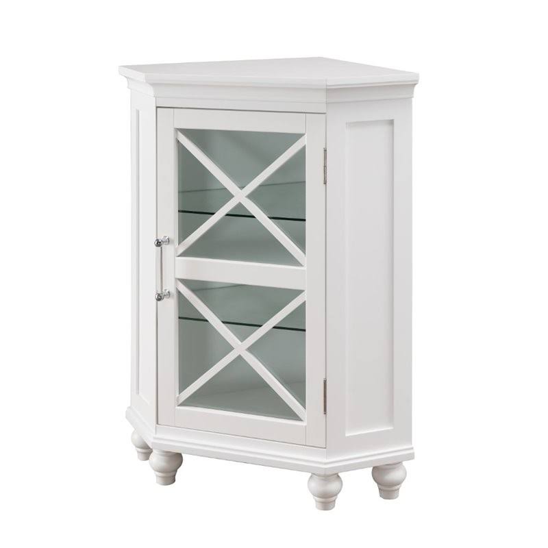 White Corner Floor Cabinet V2305