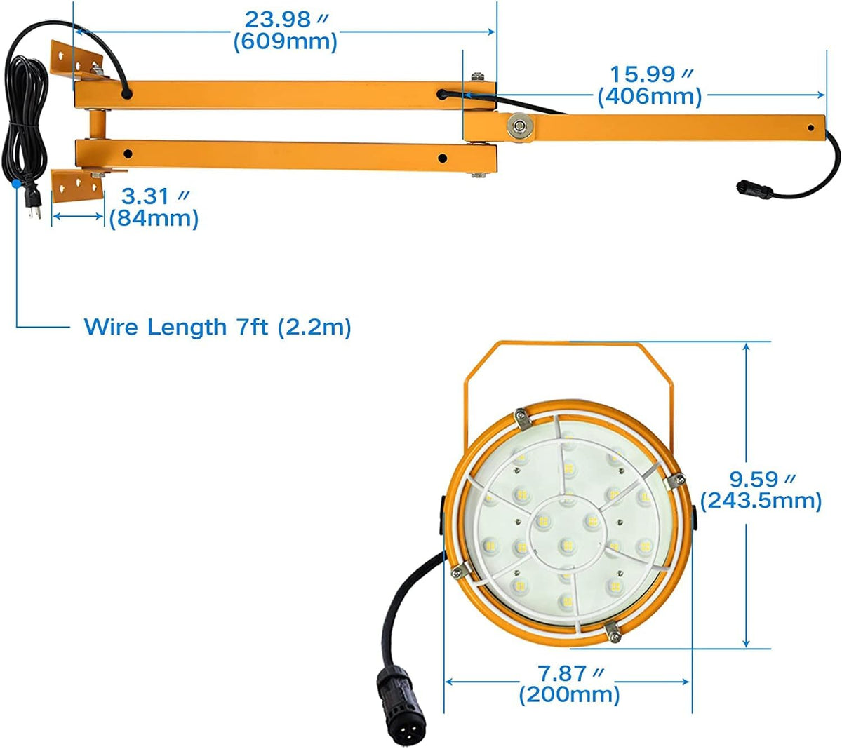 50W LED Loading Dock Light with Double Swing Arm G48185