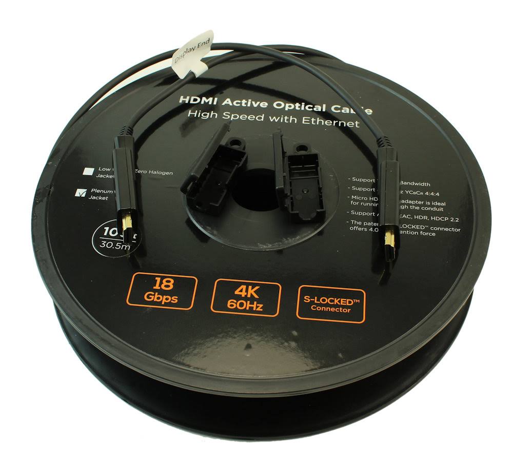 33ft Plenum Fiber Optic HDMI Cable 4Kx2K/60Hz T303126