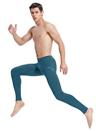 Men's Yoga Leggings Pants with Pockets Quick Dry A464655