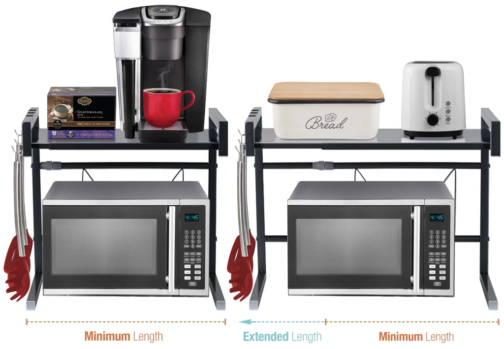 Expandable Microwave Oven Rack with Hooks W8523