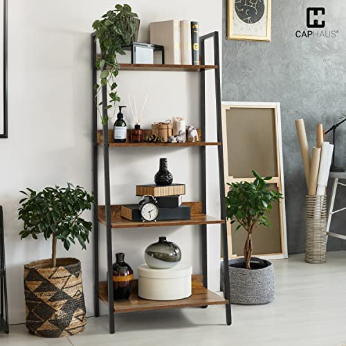 Dark Grey 4-Tier Ladder Shelf T99385
