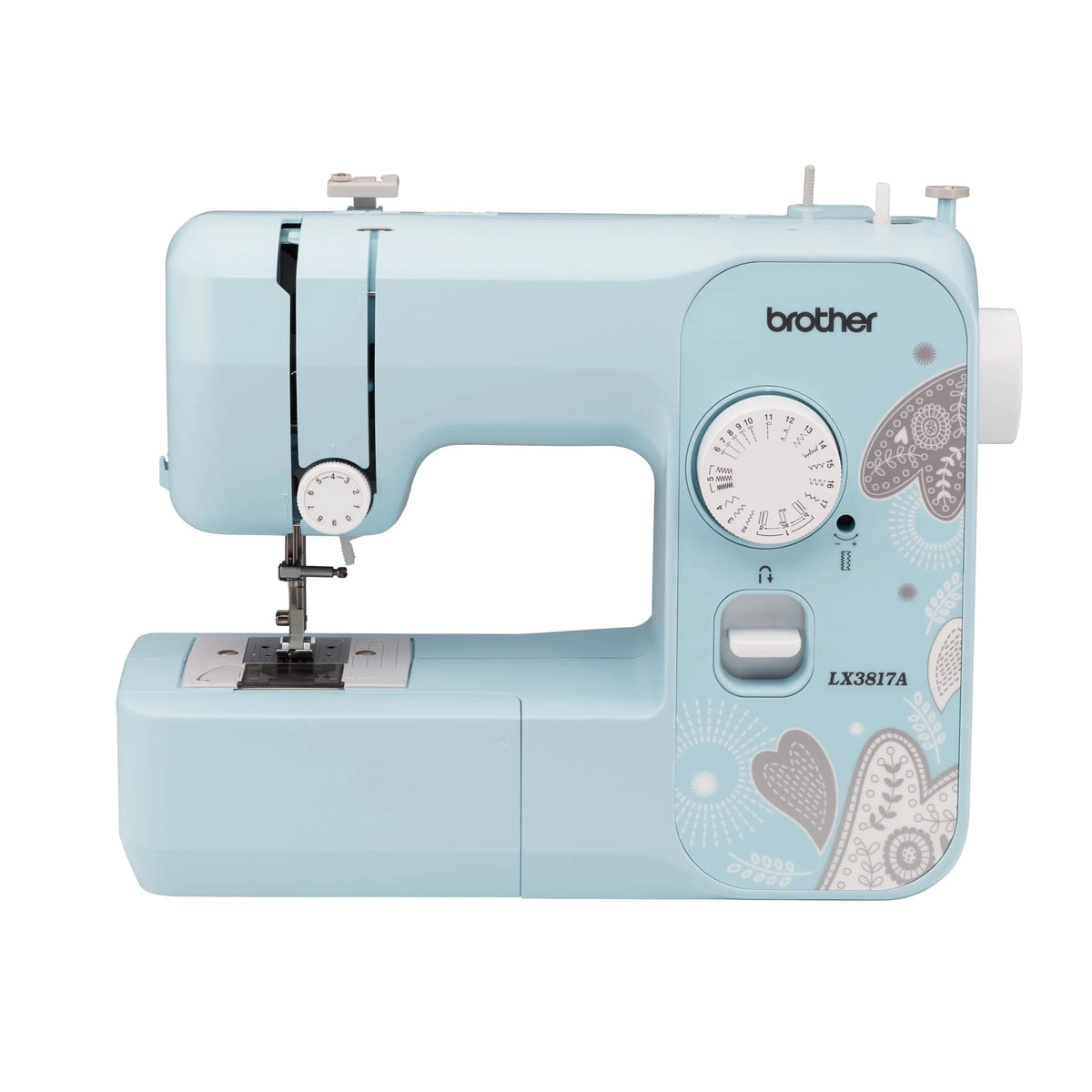 17-Stitch Portable Full-Size Sewing Machine, White S77348