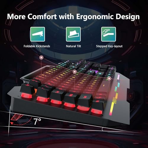 Gaming Keyboard and Mouse Combo with RGB Backlit, All-Metal Panel, Anti-Ghosting, USB Wired S38703
