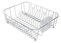 Large Chrome Dish Drying Rack with Utensil Holder E26671