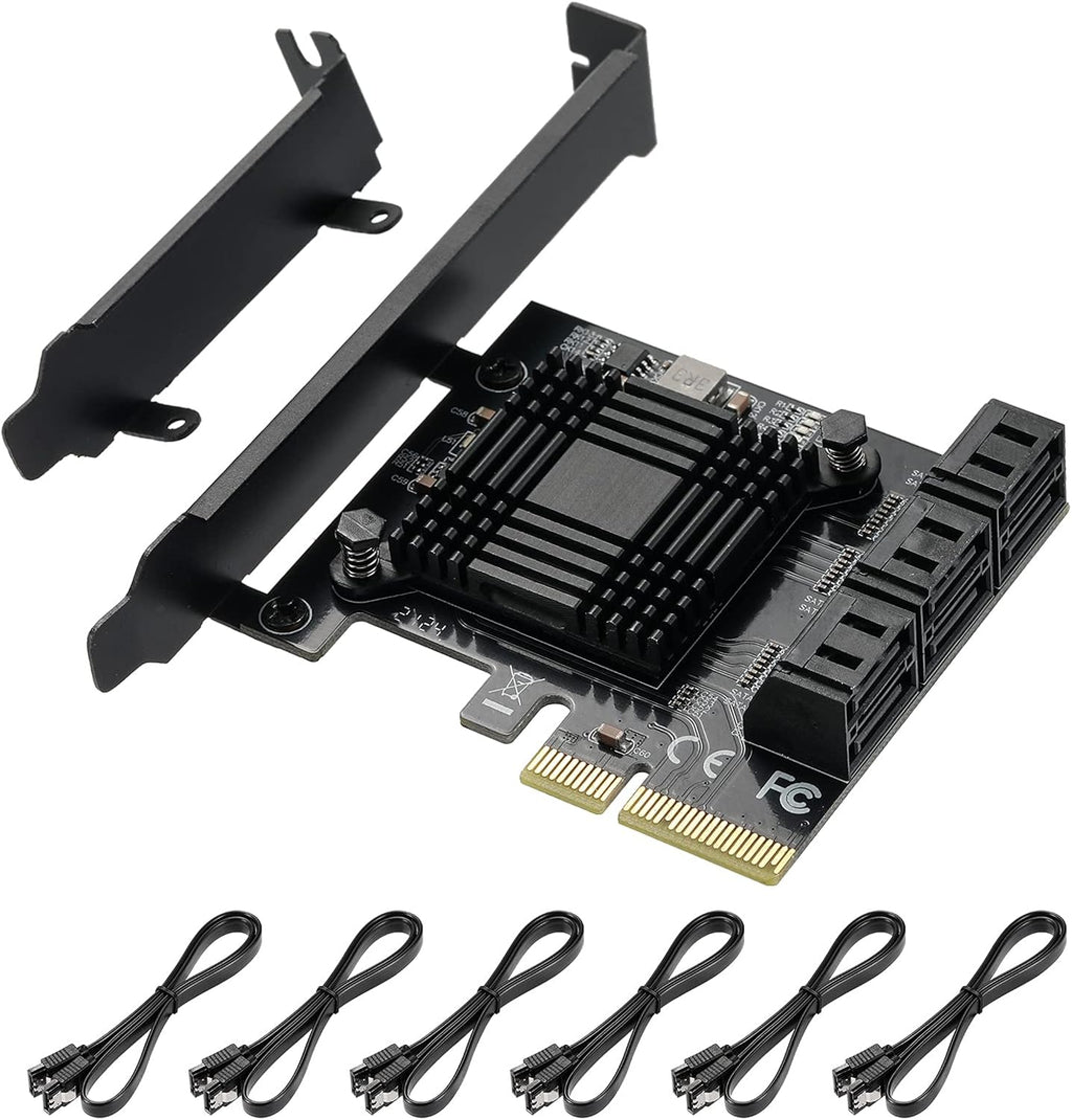 4X PCIE SATA Card 16 Ports with 16 SATA Cables C296